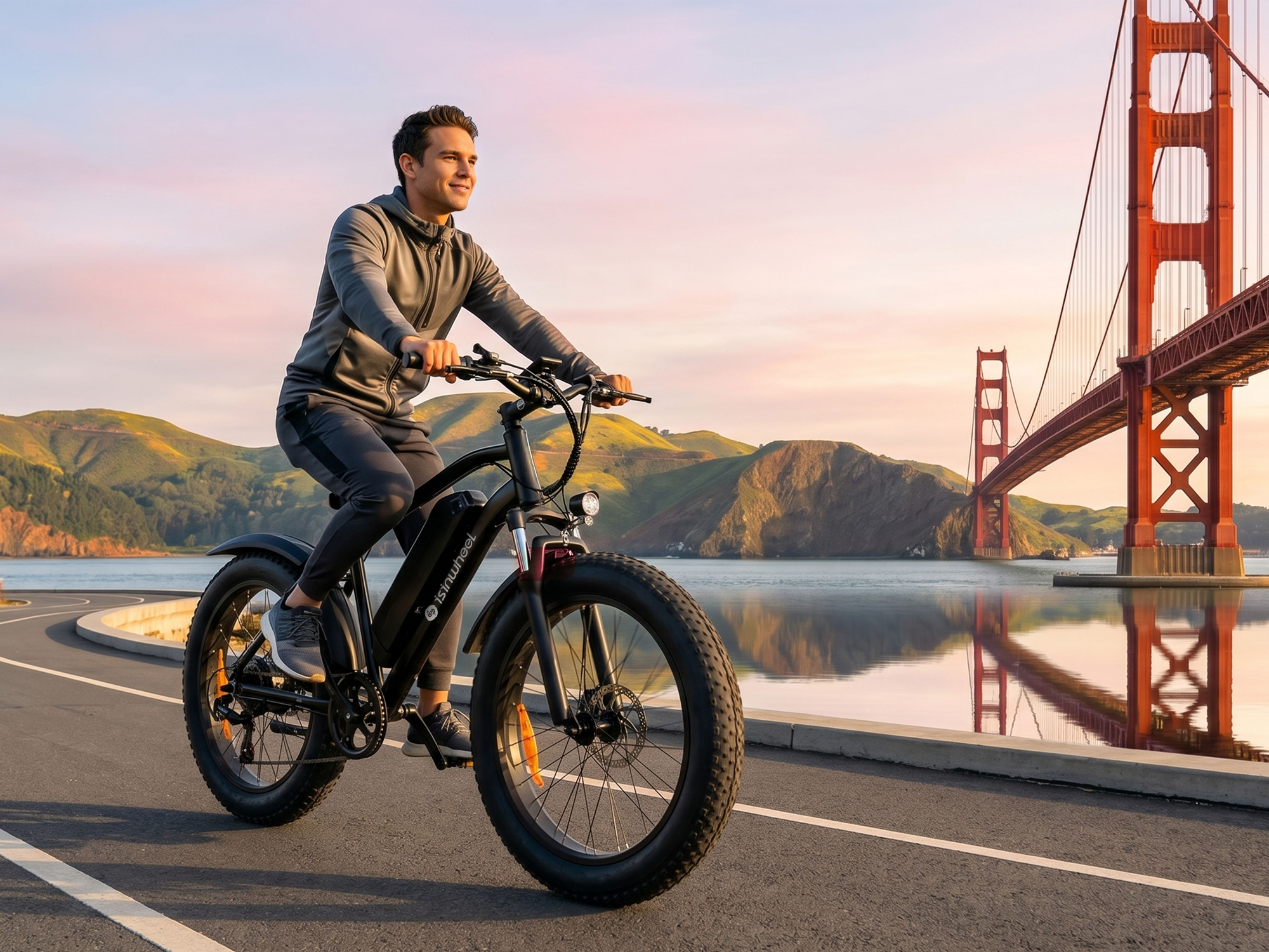 isinwheel M10Pro Fat Tire Electric Bike for Adults, Urban & Off-Road, Black
