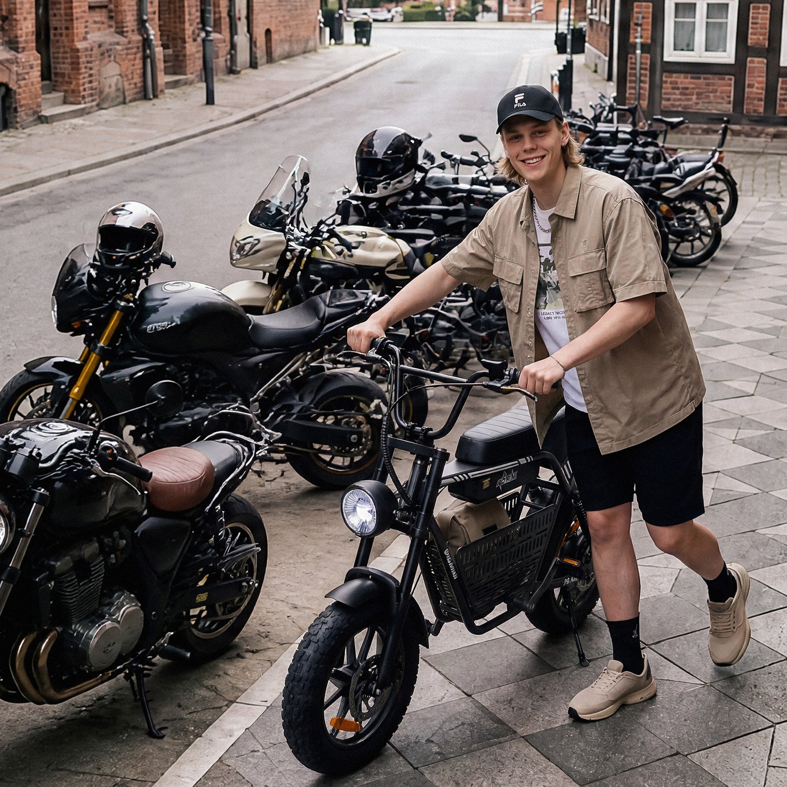 R6 Mini Vintage Moped Ebike