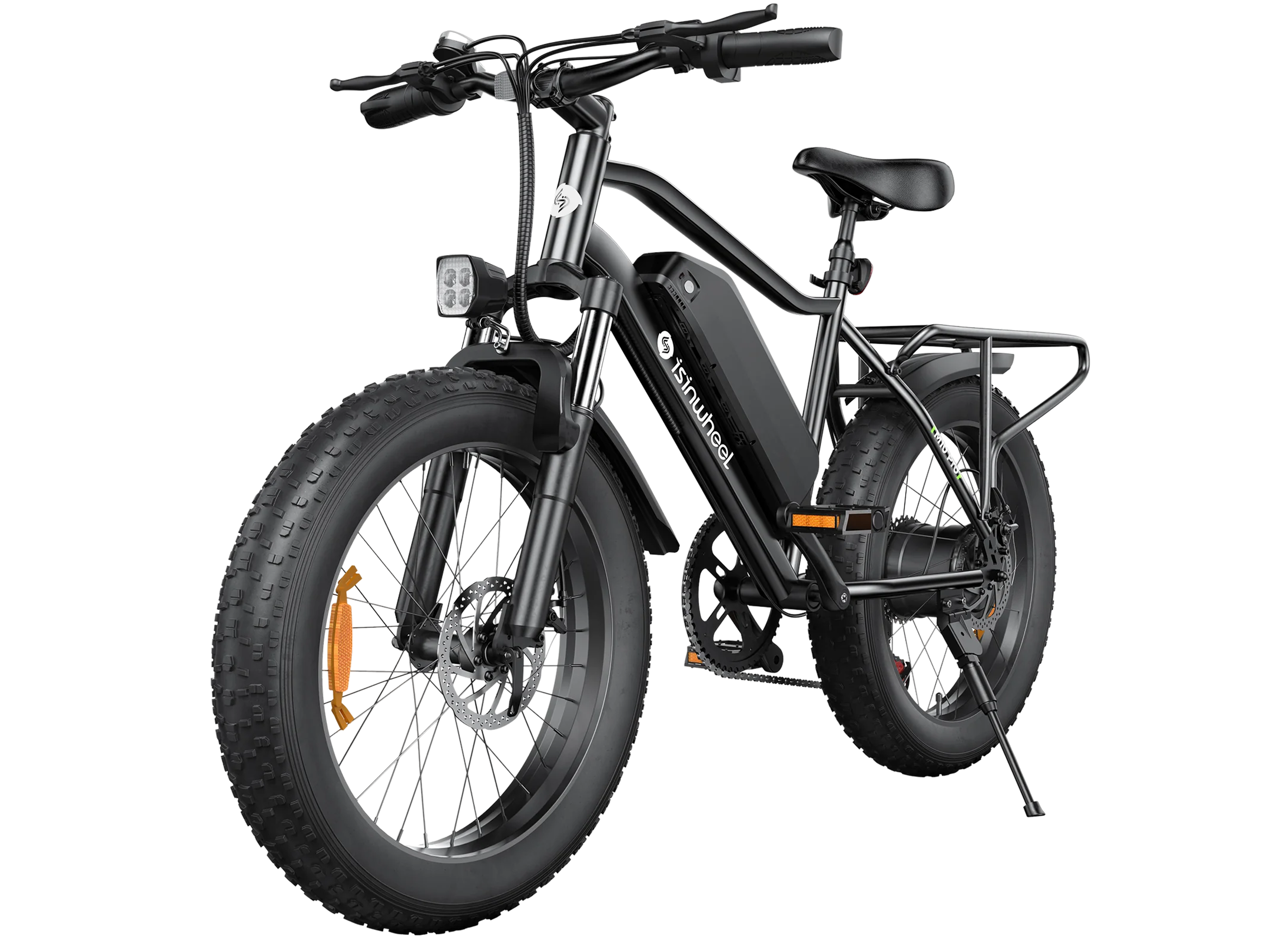 isinwheel M10Pro Fat Tire Electric Bike for Adults, Urban & Off-Road, Black