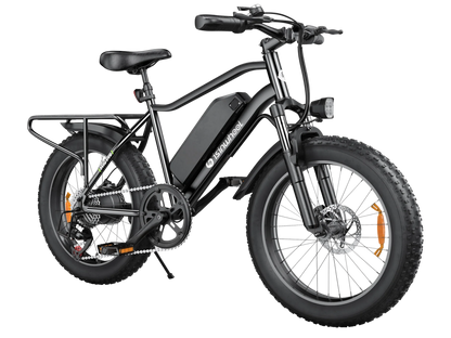 isinwheel M10Pro Fat Tire Electric Bike for Adults, Urban & Off-Road, Black