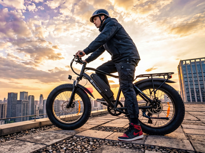 isinwheel M10Pro Fat Tire Electric Bike for Adults, Urban & Off-Road, Black